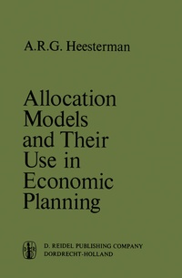 Enlarge image Cover: Allocation Models and their Use in Economic Planning - Springer