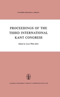 Cover: Proceedings of the Third International Kant Congress - Springer