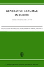 Cover: Generative Grammar in Europe - Kluwer Academic Publishers