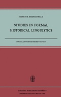 Cover: Studies in Formal Historical Linguistics - Kluwer Academic Publishers