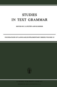 Abbildung von: Studies in Text Grammar - Springer