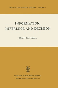 Enlarge image Cover: Information, Inference and Decision - Springer