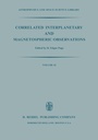 Cover: Correlated Interplanetary and Magnetospheric Observations - Kluwer Academic Publishers