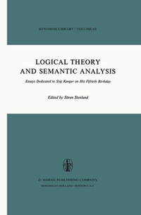 Enlarge image Cover: Logical Theory and Semantic Analysis - Kluwer Academic Publishers