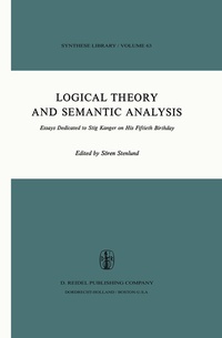 Enlarge image Cover: Logical Theory and Semantic Analysis - Springer