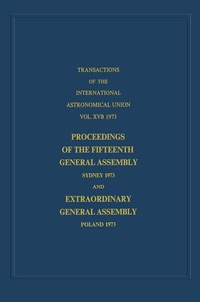 Enlarge image Cover: Transactions of the International Astronomical Union - Springer