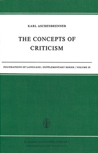 Enlarge image Cover: The Concepts of Criticism - Kluwer Academic Publishers