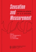 Cover: Sensation and Measurement - Springer