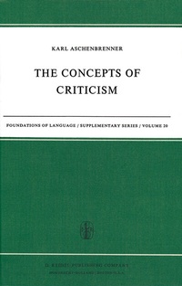 Enlarge image Cover: The Concepts of Criticism - Springer