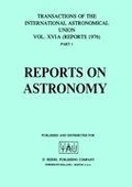 Cover: Reports on Astronomy - Kluwer Academic Publishers