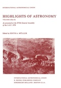 Cover: Highlights of Astronomy - Kluwer Academic Publishers