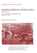 Cover: Highlights of Astronomy - Kluwer Academic Publishers