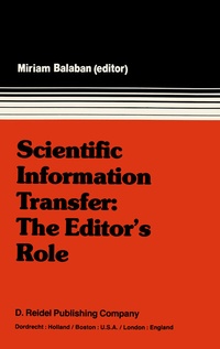 Abbildung von: Scientific Information Transfer: The Editor's Role - Springer