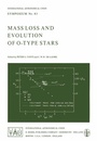 Cover: Mass Loss and Evolution of O-Type Stars - Kluwer Academic Publishers