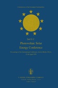 Cover: 2nd E.C. Photovoltaic Solar Energy Conference - Springer