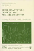 Cover: Close Binary Stars: Observations and Interpretation - Kluwer Academic Publishers