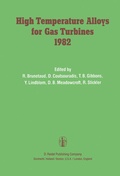 Cover: High Temperature Alloys for Gas Turbines 1982 - Springer