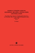 Cover: Energy Conservation in Buildings Heating, Ventilation and Insulation - Kluwer Academic Publishers