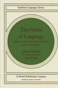 Cover: The Game of Language - Kluwer Academic Publishers