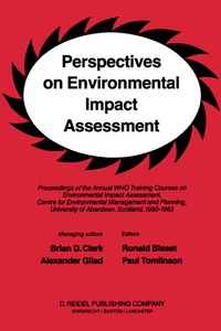 Enlarge image Cover: Perspectives on Environmental Impact Assessment - Kluwer Academic Publishers
