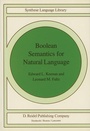 Cover: Boolean Semantics for Natural Language - Kluwer Academic Publishers