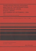 Cover: Third Asian-Pacific Regional Meeting of the International Astronomical Union - Springer