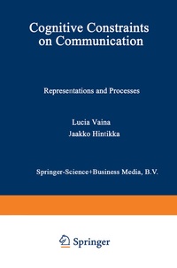 Abbildung von: Cognitive Constraints on Communication - Kluwer Academic Publishers