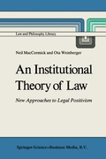 Cover: An Institutional Theory of Law - Kluwer Academic Publishers