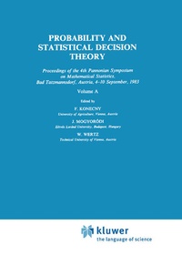 Enlarge image Cover: Probability and Statistical Decision Theory - Kluwer Academic Publishers