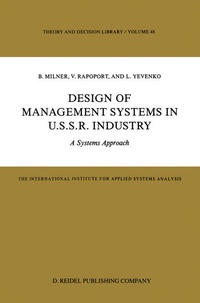 Enlarge image Cover: Design of Management Systems in U.S.S.R. Industry - Springer