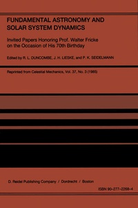 Enlarge image Cover: Fundamental Astronomy and Solar System Dynamics - Springer