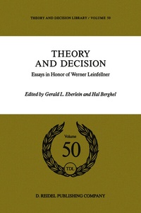 Enlarge image Cover: Theory and Decision - Kluwer Academic Publishers