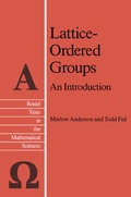 Cover: Lattice-Ordered Groups - Springer