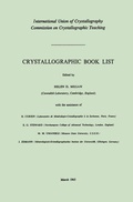 Cover: Crystallographic Book List - Kluwer Academic Publishers