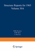 Cover: Structure Reports for 1965, Volume 30A - Kluwer Academic Publishers