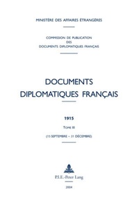 Abbildung von: Documents diplomatiques français - Peter Lang Verlag