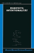 Cover: Manifeste: Intentionalit&auml;t - Rodopi