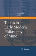 Cover: Topics in Early Modern Philosophy of Mind - Springer