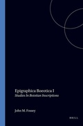 Cover: Epigraphica Boeotica I - jJ.C. Gieben, Uitgeverij
