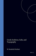 Cover: Greek Archives, Cults, and Topography - jJ.C. Gieben, Uitgeverij