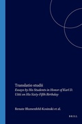 Cover: Translatio studii - Rodopi