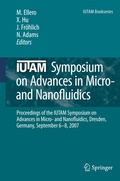 Cover: IUTAM Symposium on Advances in Micro- and Nanofluidics - Springer
