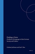 Cover: Finding a Voice - Rodopi