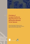 Cover: Principles of European Family Law Regarding Divorce and Maintenance Between Former Spouses - Intersentia Publishers