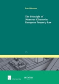 Cover: The Principle of Numerus Clausus in European Property Law - Intersentia Publishers