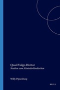Cover: Quod vulgo dicitur - Rodopi