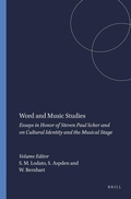 Cover: Word and Music Studies - Rodopi