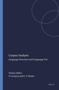 Cover: Corpus Analysis - Rodopi