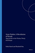 Cover: Anne Duden: A Revolution of Words - Rodopi