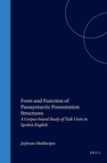 Cover: Form and Function of Parasyntactic Presentation Structures - Rodopi